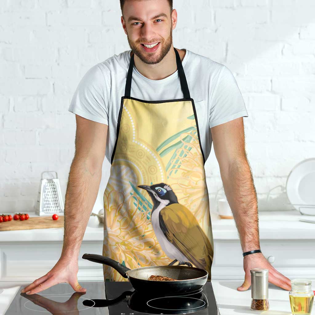 Australia Grevillea And Honeyeaters Apron Aboriginal Art - Watercolor Style - Aussie Hoodie