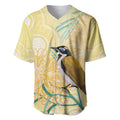 Australia Grevillea And Honeyeaters Baseball Jersey Aboriginal Art - Watercolor Style