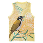 Australia Grevillea And Honeyeaters Basketball Jersey Aboriginal Art - Watercolor Style - Aussie Hoodie
