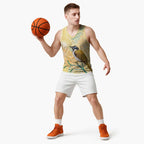 Australia Grevillea And Honeyeaters Basketball Jersey Aboriginal Art - Watercolor Style - Aussie Hoodie