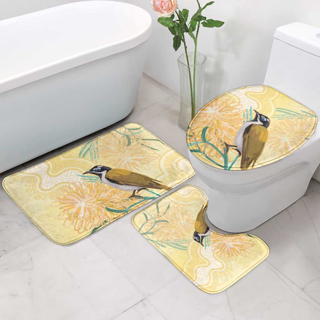 Australia Grevillea And Honeyeaters Bathroom Set Aboriginal Art - Watercolor Style - Aussie Hoodie