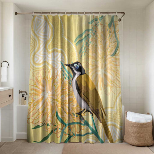 Australia Grevillea And Honeyeaters Bathroom Set Aboriginal Art - Watercolor Style - Aussie Hoodie