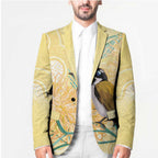 Australia Grevillea And Honeyeaters Blazer Aboriginal Art - Watercolor Style - Aussie Hoodie