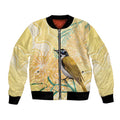 Australia Grevillea And Honeyeaters Bomber Jacket Aboriginal Art - Watercolor Style