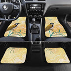 Australia Grevillea And Honeyeaters Car Mats Aboriginal Art - Watercolor Style