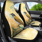 Australia Grevillea And Honeyeaters Car Seat Cover Aboriginal Art - Watercolor Style