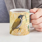 Australia Grevillea And Honeyeaters Ceramic Mug Aboriginal Art - Watercolor Style - Aussie Hoodie