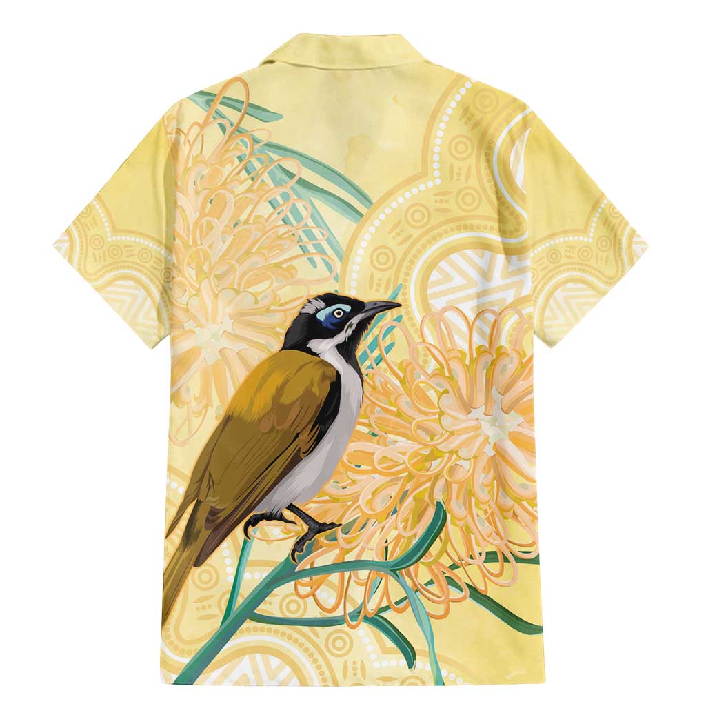 Australia Grevillea And Honeyeaters Family Matching Mermaid Dress and Hawaiian Shirt Aboriginal Art - Watercolor Style