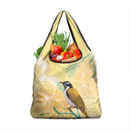 Australia Grevillea And Honeyeaters Grocery Bag Aboriginal Art - Watercolor Style