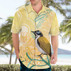 Australia Grevillea And Honeyeaters Hawaiian Shirt Aboriginal Art - Watercolor Style