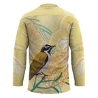 Australia Grevillea And Honeyeaters Hockey Jersey Aboriginal Art - Watercolor Style - Aussie Hoodie