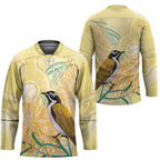 Australia Grevillea And Honeyeaters Hockey Jersey Aboriginal Art - Watercolor Style - Aussie Hoodie