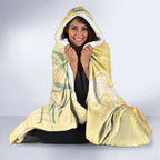 Australia Grevillea And Honeyeaters Hooded Blanket Aboriginal Art - Watercolor Style