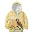 Australia Grevillea And Honeyeaters Kid Hoodie Aboriginal Art - Watercolor Style