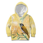 Australia Grevillea And Honeyeaters Kid Hoodie Aboriginal Art - Watercolor Style