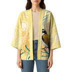 Australia Grevillea And Honeyeaters Kimono Aboriginal Art - Watercolor Style - Aussie Hoodie