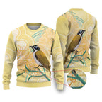 Australia Grevillea And Honeyeaters Ugly Christmas Sweater Aboriginal Art - Watercolor Style
