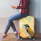 Australia Grevillea And Honeyeaters Luggage Cover Aboriginal Art - Watercolor Style