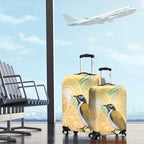 Australia Grevillea And Honeyeaters Luggage Cover Aboriginal Art - Watercolor Style