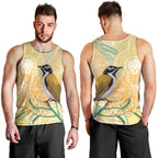 Australia Grevillea And Honeyeaters Men Tank Top Aboriginal Art - Watercolor Style