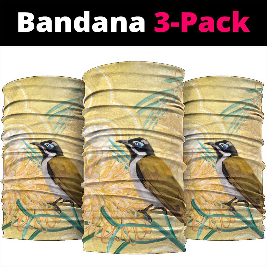Australia Grevillea And Honeyeaters Neck Gaiter Aboriginal Art - Watercolor Style - Aussie Hoodie
