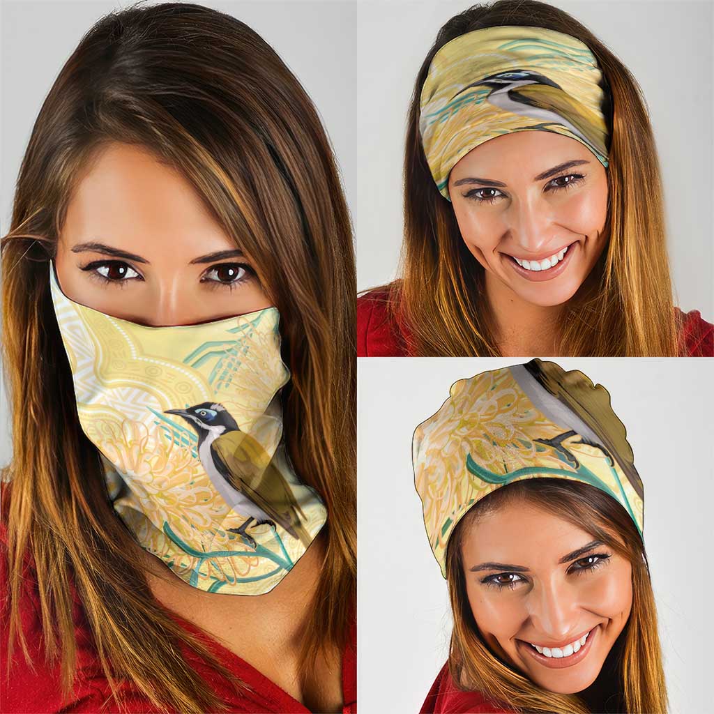 Australia Grevillea And Honeyeaters Neck Gaiter Aboriginal Art - Watercolor Style - Aussie Hoodie