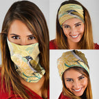 Australia Grevillea And Honeyeaters Neck Gaiter Aboriginal Art - Watercolor Style - Aussie Hoodie