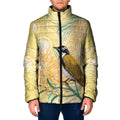 Australia Grevillea And Honeyeaters Padded Jacket Aboriginal Art - Watercolor Style - Aussie Hoodie