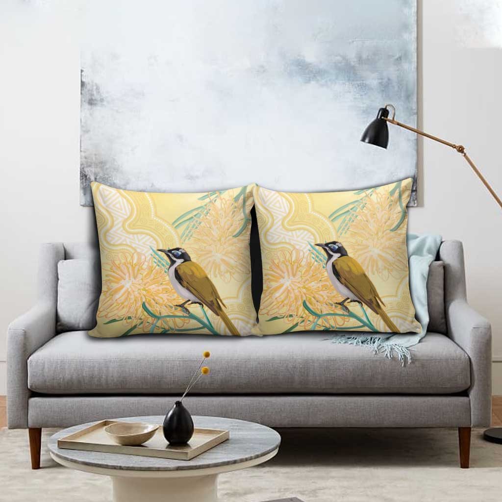 Australia Grevillea And Honeyeaters Pillow Cover Aboriginal Art - Watercolor Style - Aussie Hoodie