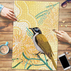 Australia Grevillea And Honeyeaters Puzzle Aboriginal Art - Watercolor Style - Aussie Hoodie