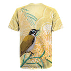 Australia Grevillea And Honeyeaters Rugby Jersey Aboriginal Art - Watercolor Style