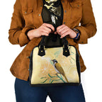 Australia Grevillea And Honeyeaters Shoulder Handbag Aboriginal Art - Watercolor Style