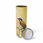 Australia Grevillea And Honeyeaters Skinny Tumbler Aboriginal Art - Watercolor Style