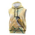 Australia Grevillea And Honeyeaters Sleeveless Hoodie Aboriginal Art - Watercolor Style - Aussie Hoodie