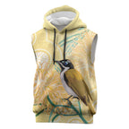 Australia Grevillea And Honeyeaters Sleeveless Hoodie Aboriginal Art - Watercolor Style - Aussie Hoodie