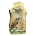 Australia Grevillea And Honeyeaters Sleeveless Hoodie Aboriginal Art - Watercolor Style - Aussie Hoodie