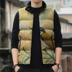 Australia Grevillea And Honeyeaters Sleeveless Puffer Jacket Aboriginal Art - Watercolor Style - Aussie Hoodie