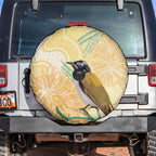 Australia Grevillea And Honeyeaters Spare Tire Cover Aboriginal Art - Watercolor Style