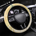 Australia Grevillea And Honeyeaters Steering Wheel Cover Aboriginal Art - Watercolor Style