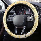 Australia Grevillea And Honeyeaters Steering Wheel Cover Aboriginal Art - Watercolor Style