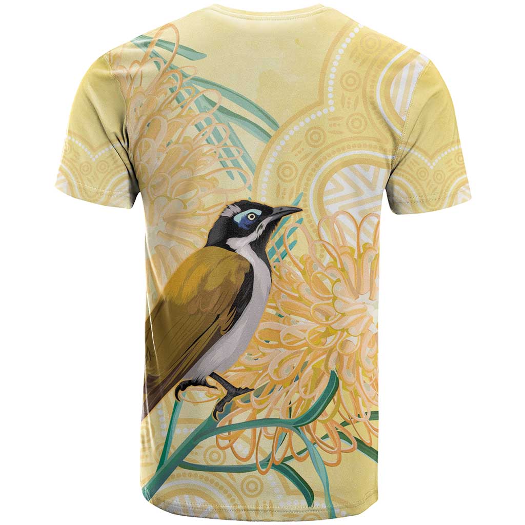 Australia Grevillea And Honeyeaters T Shirt Aboriginal Art - Watercolor Style