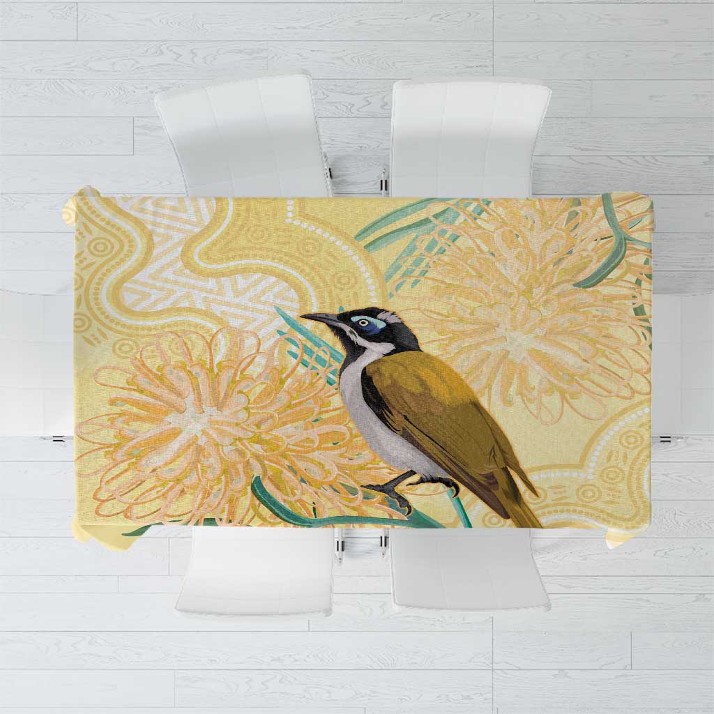 Australia Grevillea And Honeyeaters Tablecloth Aboriginal Art - Watercolor Style