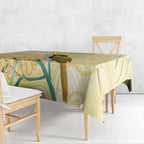 Australia Grevillea And Honeyeaters Tablecloth Aboriginal Art - Watercolor Style