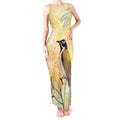 Australia Grevillea And Honeyeaters Tank Maxi Dress Aboriginal Art - Watercolor Style