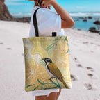 Australia Grevillea And Honeyeaters Tote Bag Aboriginal Art - Watercolor Style - Aussie Hoodie
