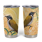 Australia Grevillea And Honeyeaters Tumbler Cup Aboriginal Art - Watercolor Style