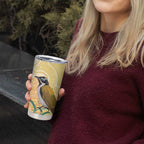 Australia Grevillea And Honeyeaters Tumbler Cup Aboriginal Art - Watercolor Style