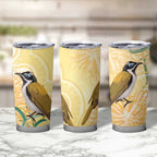 Australia Grevillea And Honeyeaters Tumbler Cup Aboriginal Art - Watercolor Style