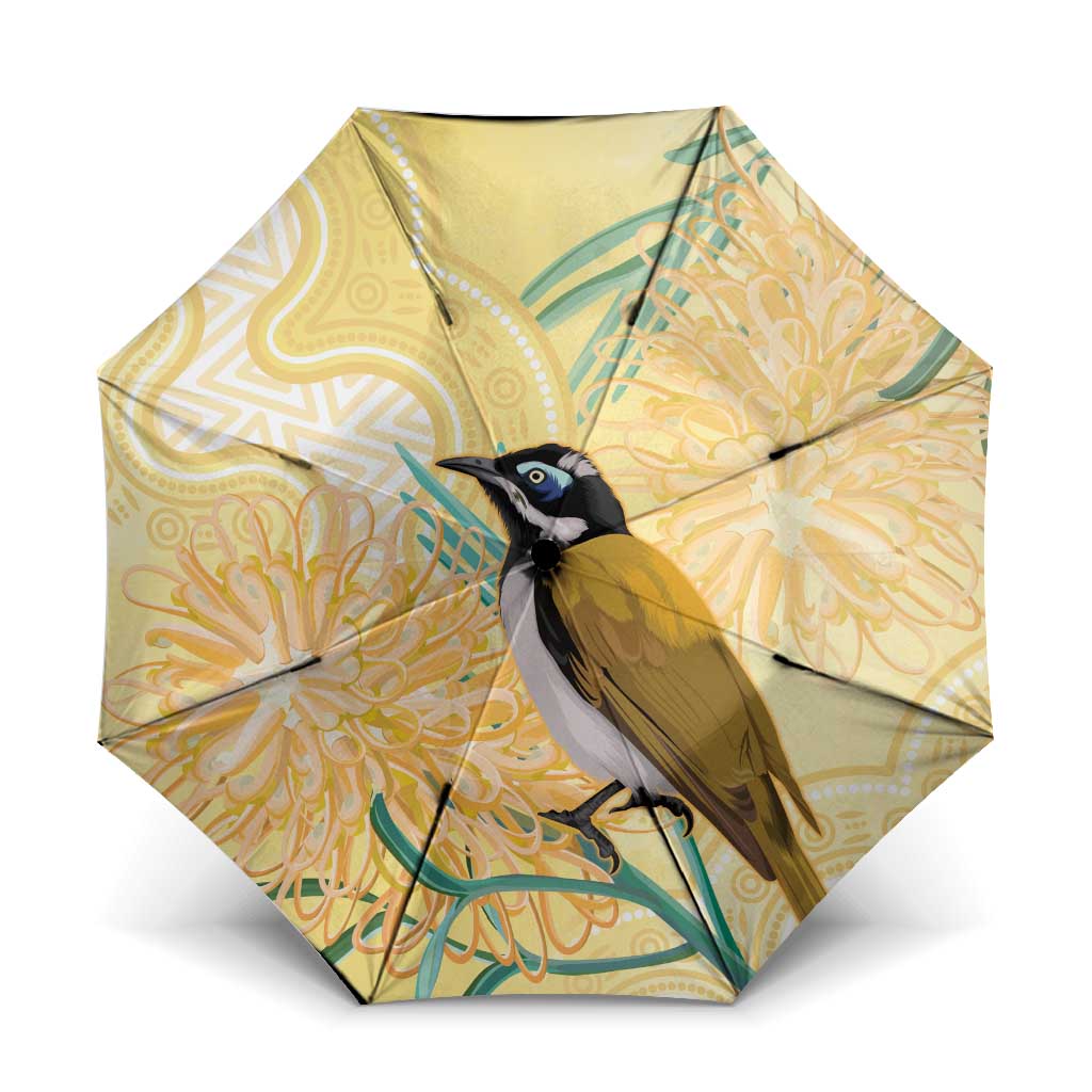 Australia Grevillea And Honeyeaters Umbrella Aboriginal Art - Watercolor Style - Aussie Hoodie