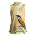 Australia Grevillea And Honeyeaters Women Sleeveless Polo Shirt Aboriginal Art - Watercolor Style